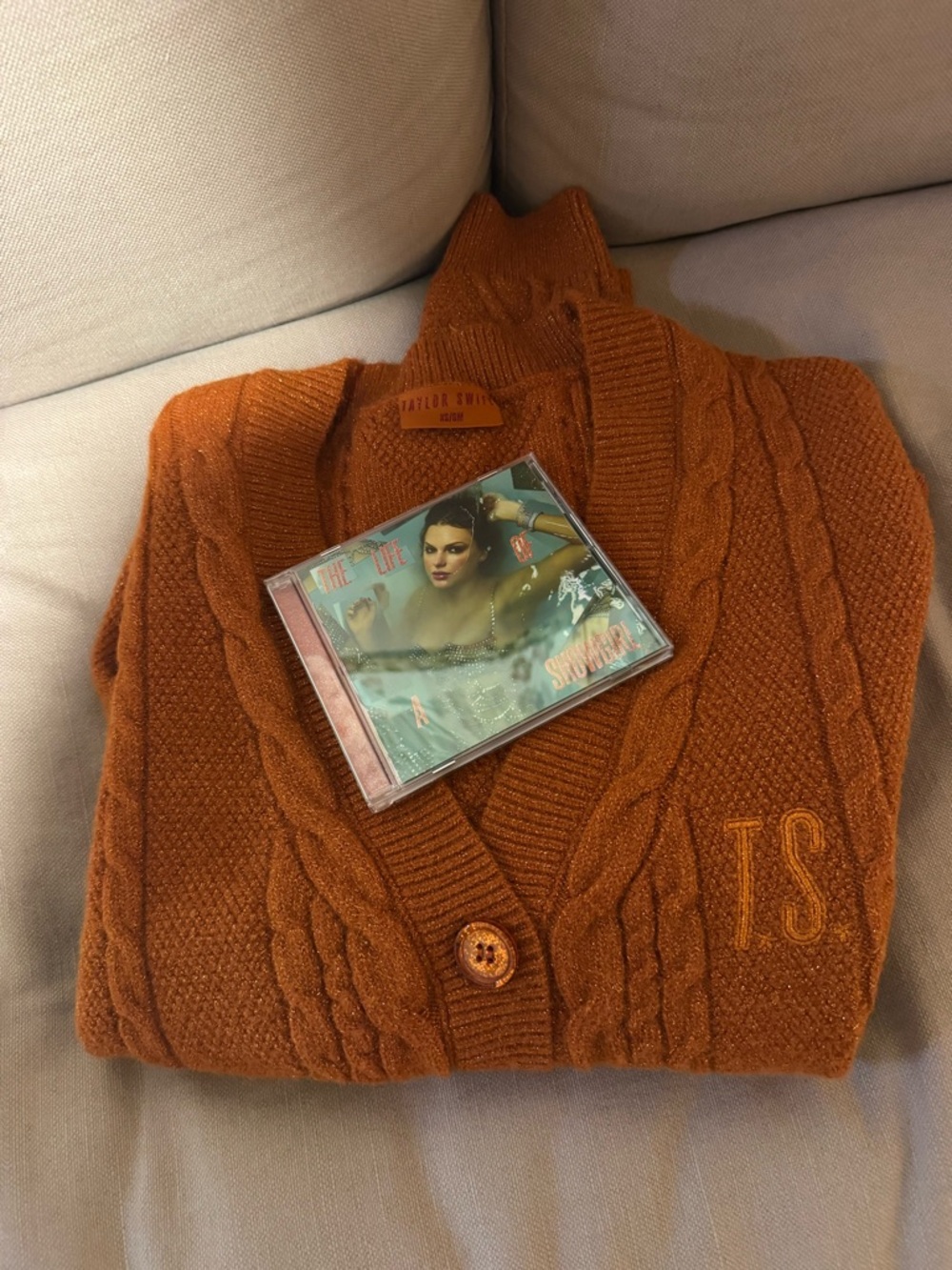 Taylor Swift Life of A Showgirl Cardigan XS/SM plus CD
